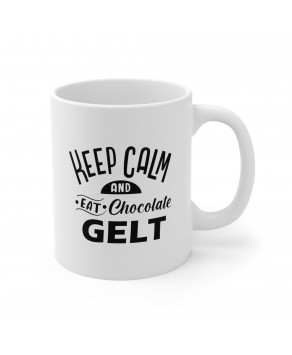 Keep Calm And Eat Chocolate Sweets Lover Funny Coffee Mug Ceramic Tea Cup